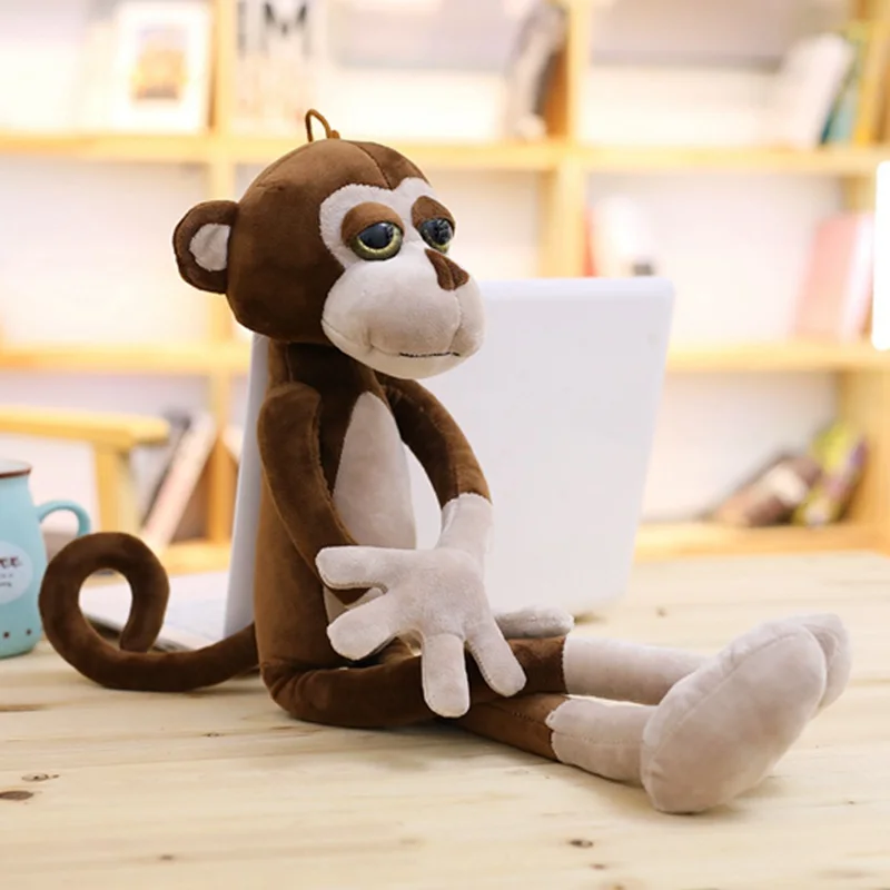 Monkey 40 см/60 см/80 см Высококачественный Слон& плюшевая обезьянка игрушка мягкий мультяшный кролик& лиса Мягкая кукла Бытовая подвеска детские подарки - Цвет: Monkey