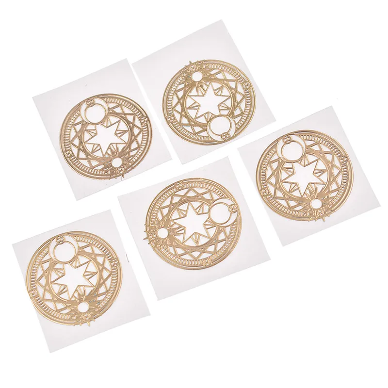 5 шт. геометрические узоры наклейки сделай сам круглая форма металлические
