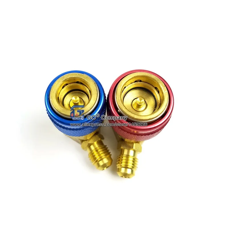 1/4 SAE 90 Degree High Low Side Coupler Connector Adapter Manifold Conversion Kit | Автомобили и мотоциклы