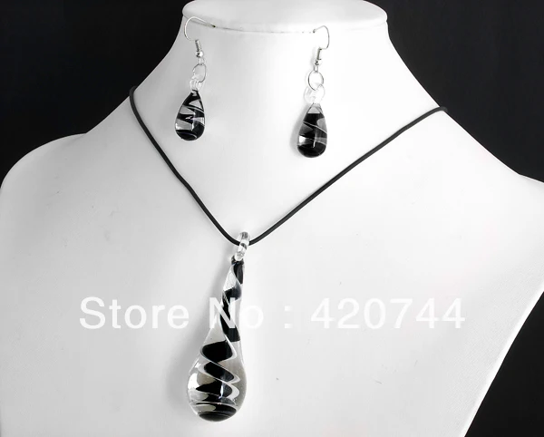 12 компл./лот модное ожерелье с бусинами из муранского стекла|necklace earring holder|earrings