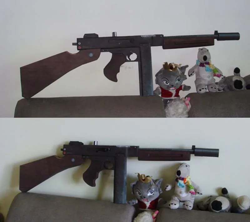 Бумажные весы для рукоделия 1: 1 пистолет Томпсона M1928 бумажная модель игрушка