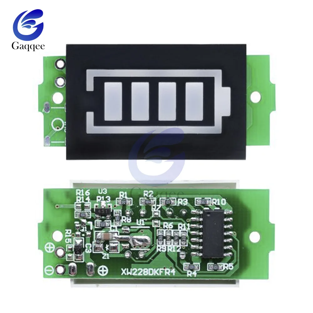 Модуль индикатора емкости литиевой батареи серии 4 зеленый дисплей 16 8 в тестер
