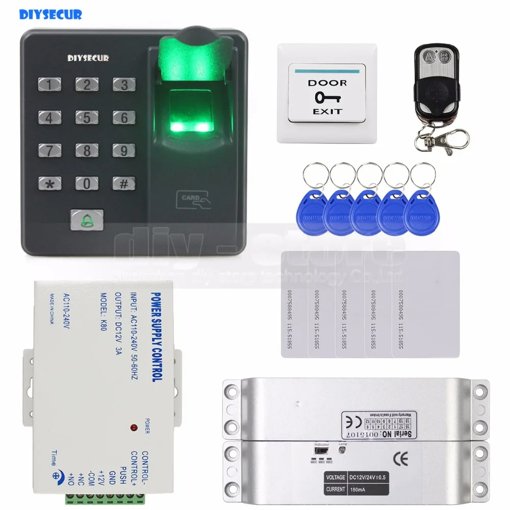 DIYSECUR биометрический отпечаток пальца RFID 125 кГц Пароль Клавиатура система