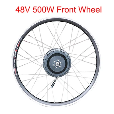 48V500W 36 в 48 в 250 Вт 350 Вт 500 Вт Ebike комплект для переоборудования электрического велосипеда моторное колесо 2" 26" 700C бесщеточная ступица для электровелосипеда переднее колесо - Цвет: 48V500W