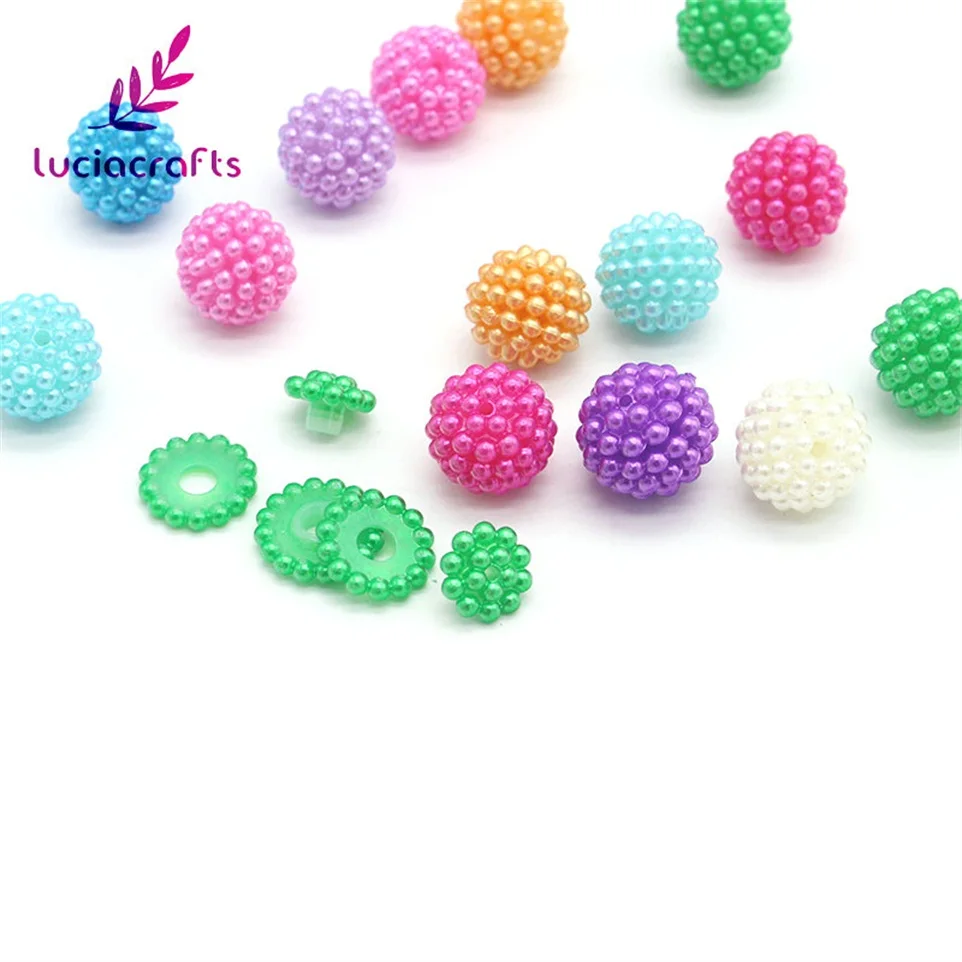 Распродажа Lucia Crafts микс 10/12/14 мм Пластик цветастые свободные бусины ручной работы бусины для самостоятельного изготовления одежды материалы ручной работы 50 г/лот CF1211