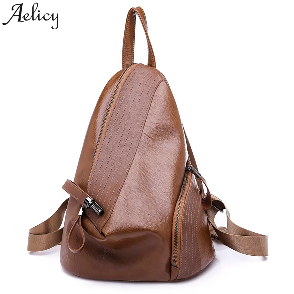 Модные женские рюкзаки Aelicy рюкзак из искусственной кожи сумки на плечо для