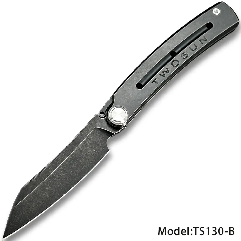 TS130-B TWOSUN M390 карманный складной нож Походный нож охотничий нож Походный нож инструмент для выживания на открытом воздухе EDC SLIP JOINT titanium TS130 - Цвет: TS130-B