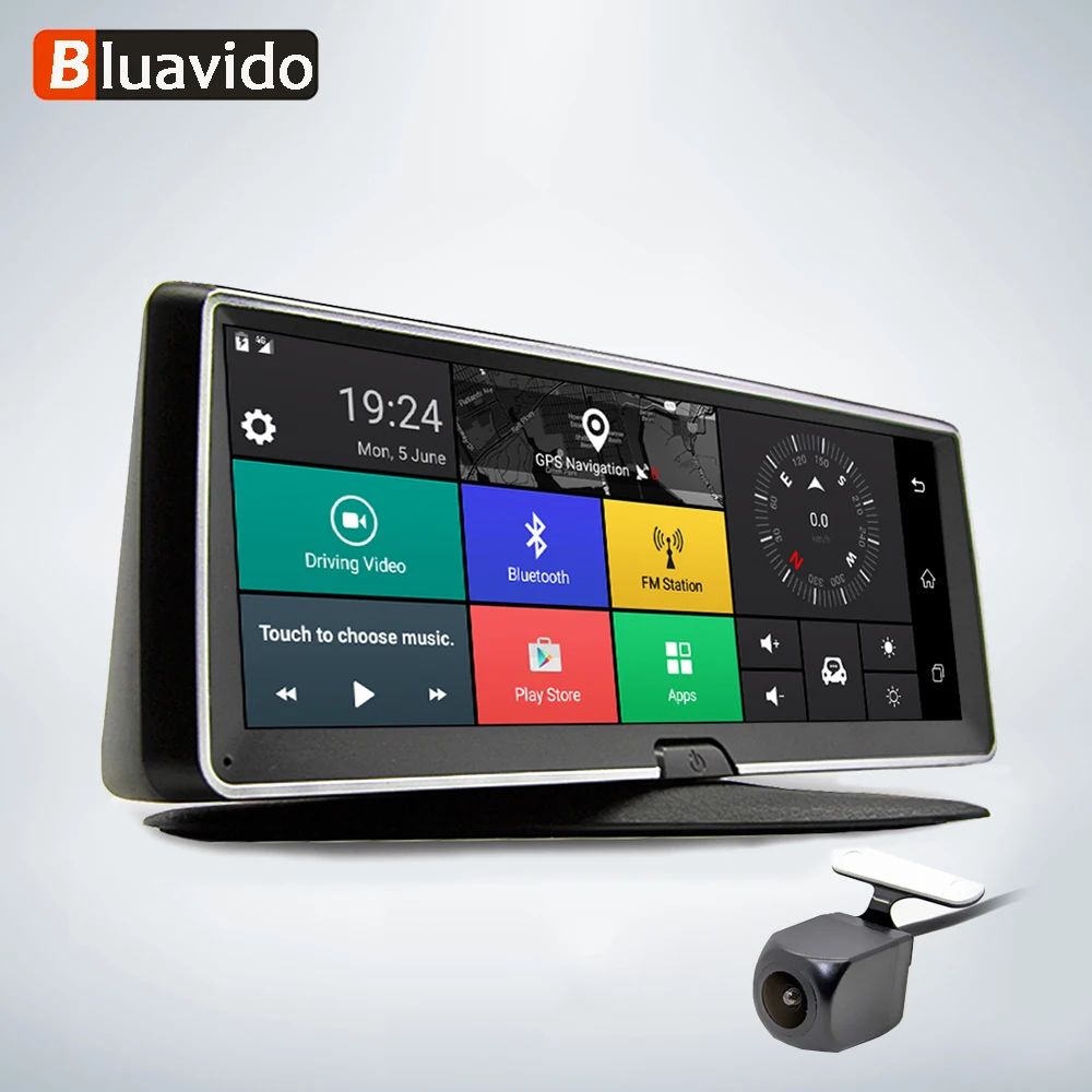Bluavido 8 дюймов 4G Автомобильный видеорегистратор Камера gps FHD 1080P Android навигация ADAS ночное видение видеорегистратор дистанционный монитор