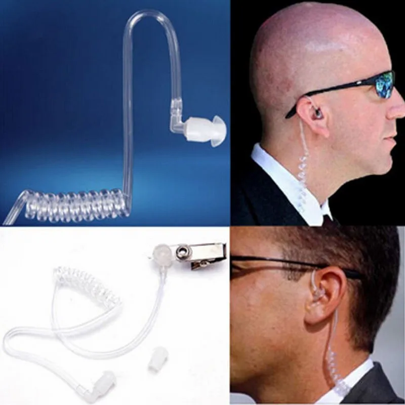 2 контактный скрытый акустический микрофон с воздушной трубкой наушники