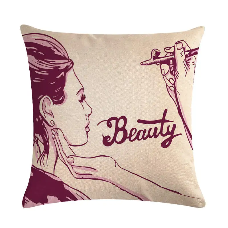 Современная наволочка из хлопка и льна 45 х45 см | Дом сад