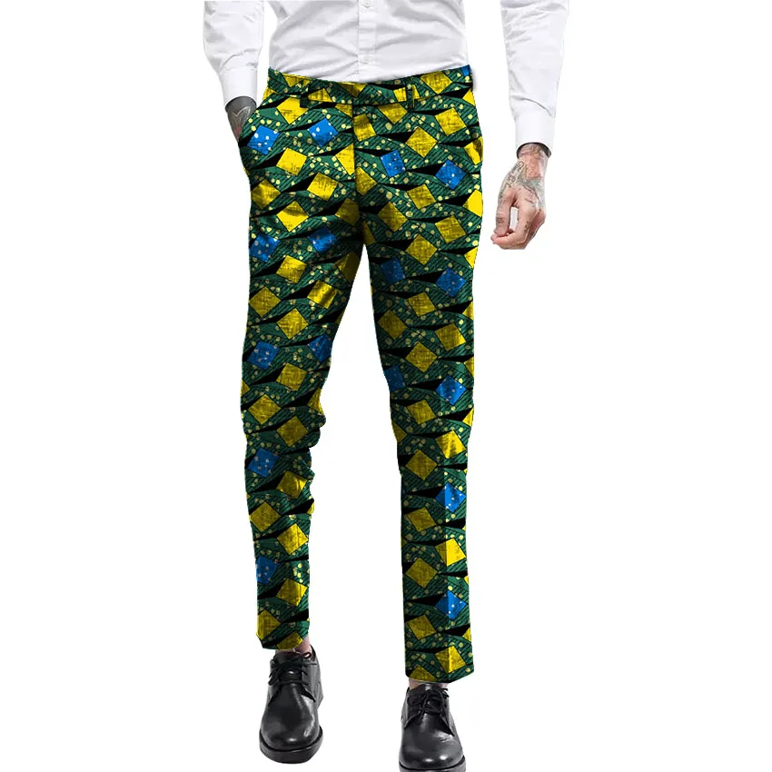 Африка Для мужчин принт Брюки для девочек Slim Fit человек в африканском стиле