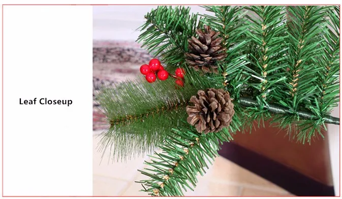 Смешанные сосновые иглы 1,5 м/150 см красные ягоды pinecone Рождественская елка высокого качества шифрование рождественские украшения