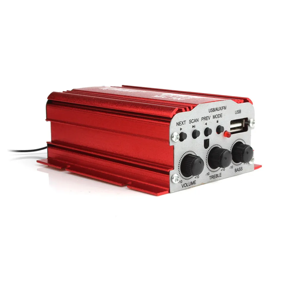 Мини Hi Fi 2 канала USB для автомобиля мотоцикла дома лодки аудио стерео бас динамик