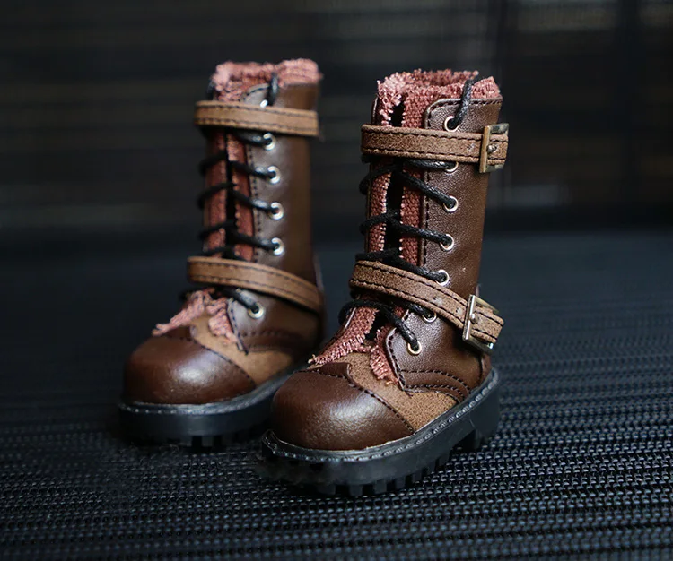 BJD кукольная обувь подходит для 1/3 1/4 MSD DD Uncle Размер куклы мужские и женские ботинки средней высоты черные и коричневые с кукольными аксессуарами