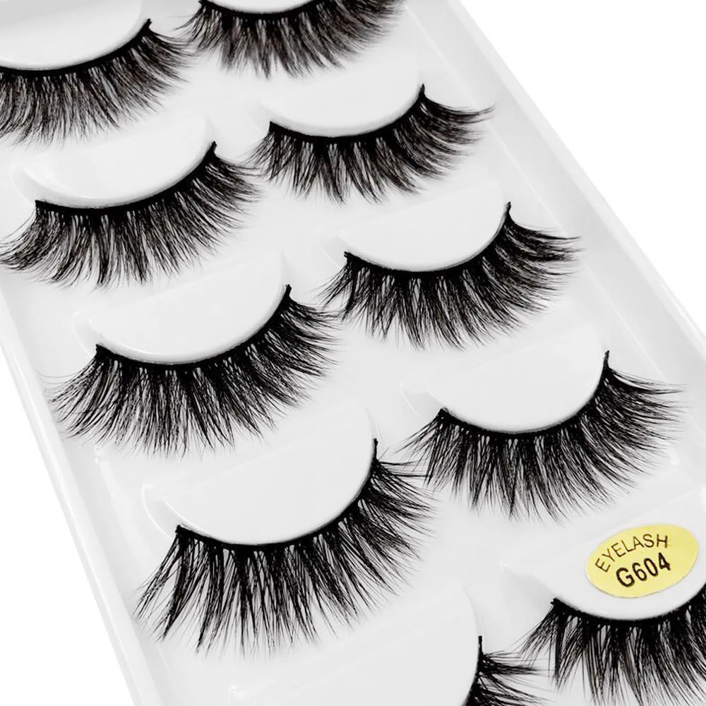 Dighealth 3D Mink Synthetic Hair False Eyelashes Natural/Thick/Winged Long Eye Lashes Wispy Makeup Beauty EyeLashs Extension | Красота и