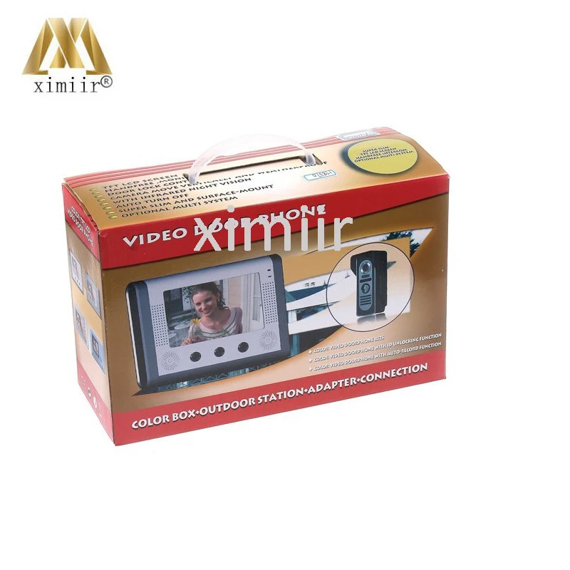 

Hands free 7" color video door phone video intercom doorphone IR night vision camera doorbell kit for apartment security 802M11