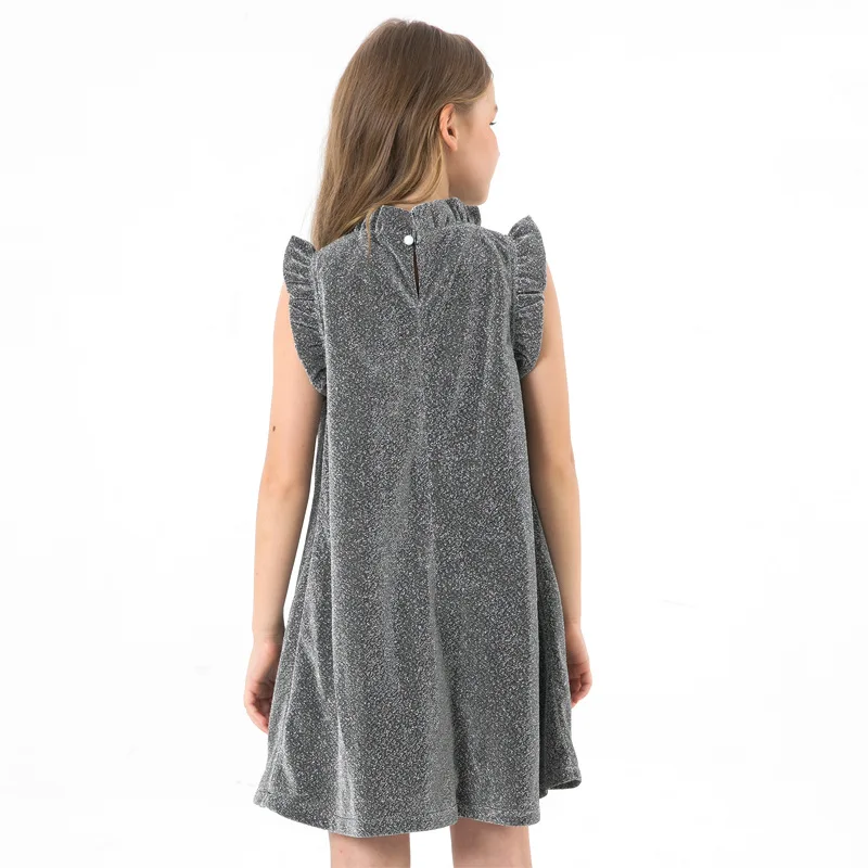 Summer Baby Kids Girl Dress 2019 Casual Solid Gray 10 12 Year Teenager Cute Princess Party Teen Dresses for Girls Children | Детская