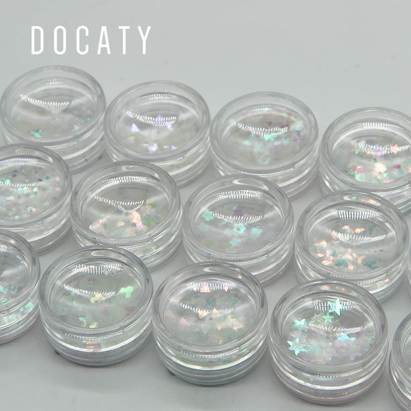 Гель лак для ногтей Docaty голографический цветной порошок сахарных конфет