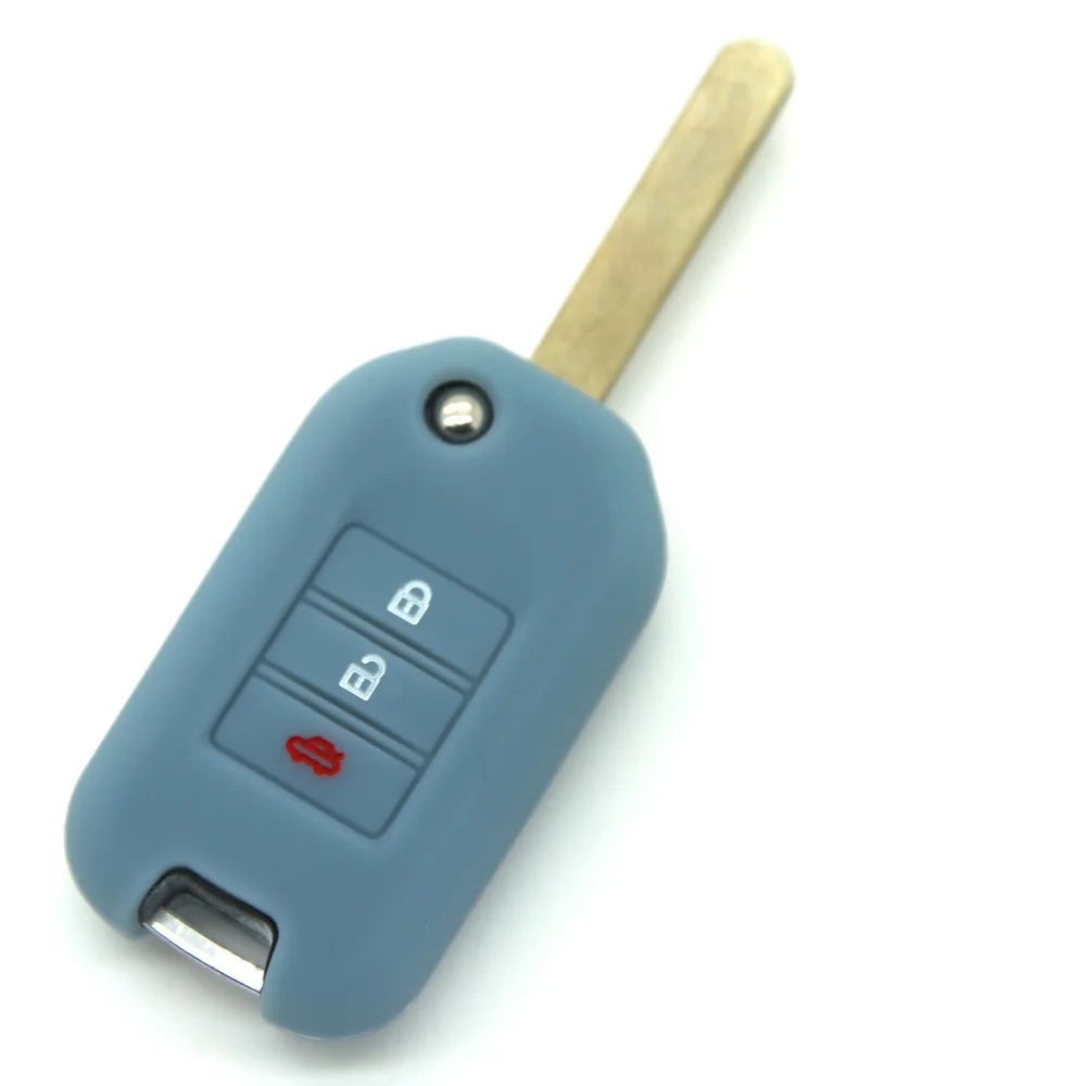 Buy 2 send one 3 Buttons Silicone Car Key Case For Honda FIT XRV VEZEL CITY JAZZ CIVIC HRV Civic Crider CRV Protector Cover | Автомобили и