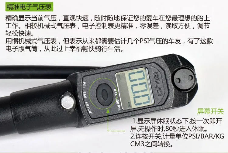 GIYO GS41 GS411 цифровой электронный горный передняя вилка труба Многофункциональный насос высокого давления Инструменты для ремонта велосипеда 300 фунтов/кв. дюйм