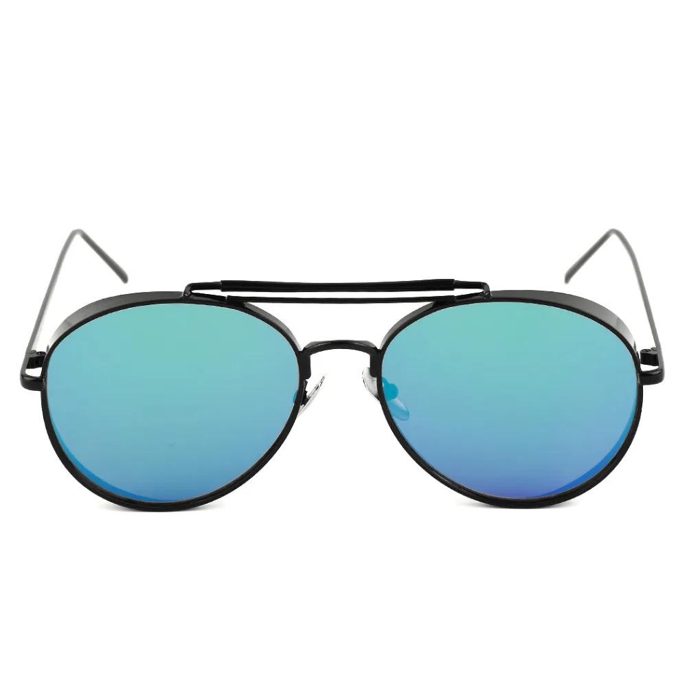 Женские солнцезащитные очки в металлической оправе круглые стиле стимпанк UV400