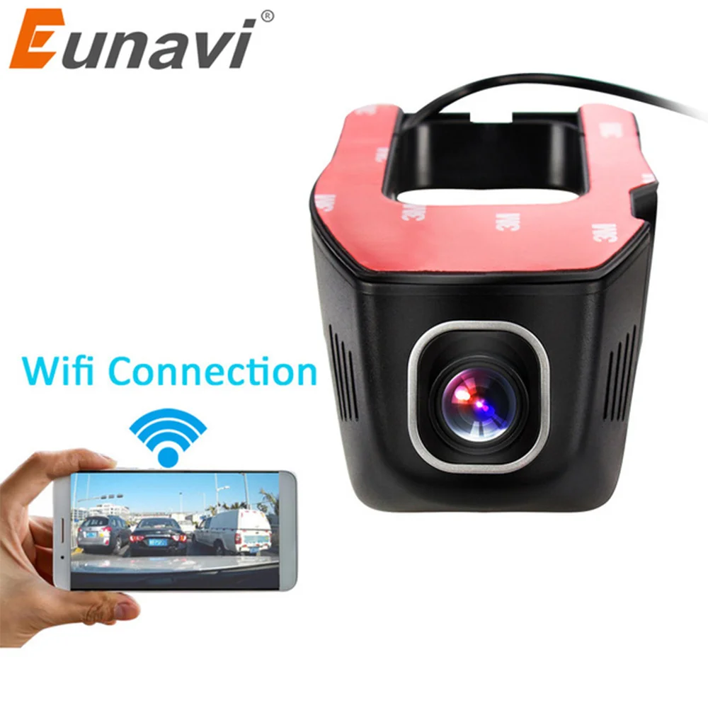 

Eunavi Car DVR DVRs Registrator Dash Camera Cam Digital Video Recorder Camcorder 1080P Night Version 96655 IMX 322 WiFi