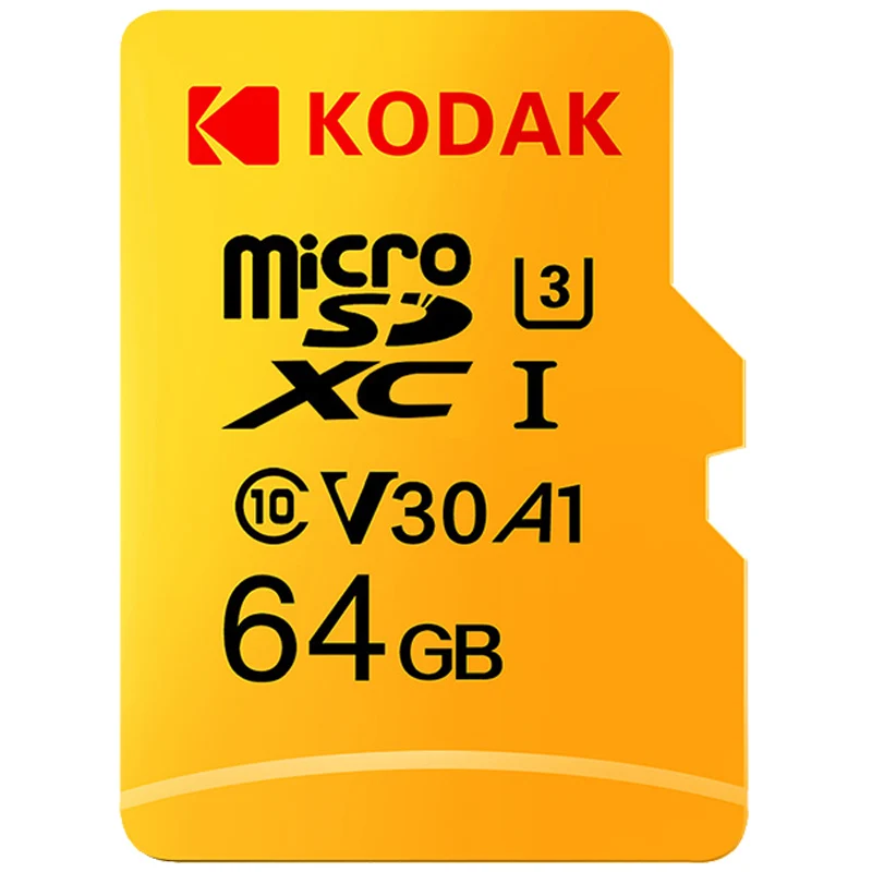 64GB Карта флэш-памяти Kodak, 32 ГБ, Micro SD карта, класс 10 U3, 4 K, 64 ГБ, cartao de memoria, 128 ГБ, mecard, Micro sd kart - Емкость: 64GB
