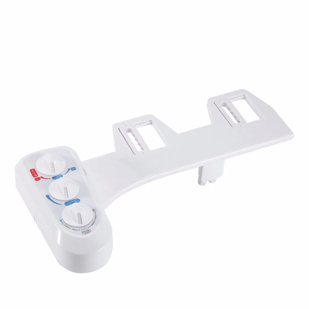 

Hot/Cold Bidet Self Cleaning Dual Nozzle Toilet Attachment Spray Non-Electric Bathroom Tools