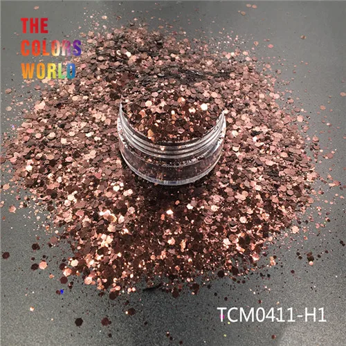 TCM0411-H1 50g TCT-194 Шестигранная форма металлический обычный цвет лак для ногтей для дизайна ногтей DIY Украшение для тела макияж FacePainting Руководство DIY - Цвет: TCM0411-H1 50g