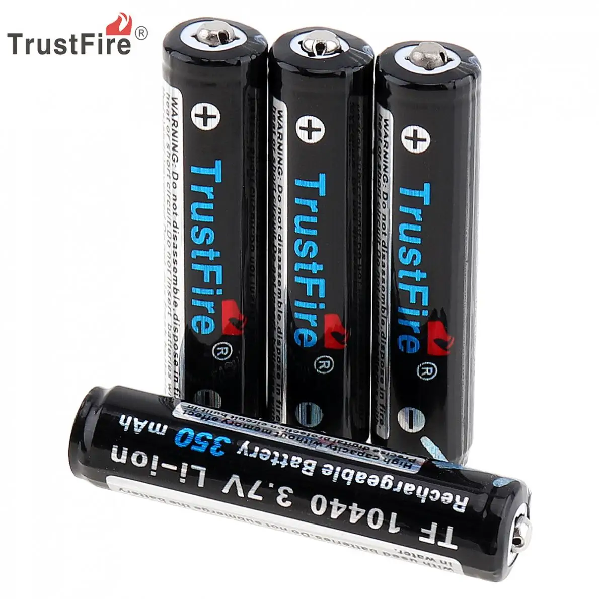 4 шт./лот TrustFire 3 7 V 350mAh 10440 литий ионная аккумуляторная батарея с защищенной