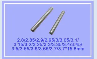LUPULLEY 50pcs/lot Cylindrical Pins Dowel Pin Length 15.8mm Dia. 0.8mm/1mm/1.2mm/1.4mm/1.5mm/1.65mm Metal Fasten Element