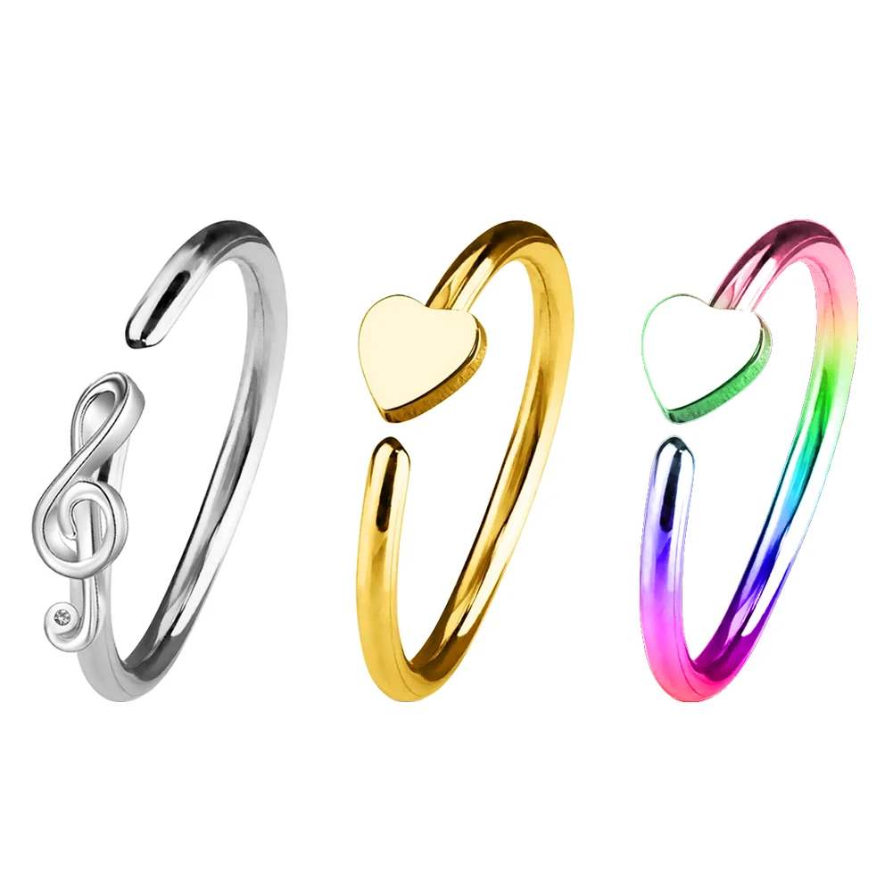 Тела Панк 18g кольцо в нос гибкие серьги Игристые прозрачного синий CZ Helix Daith