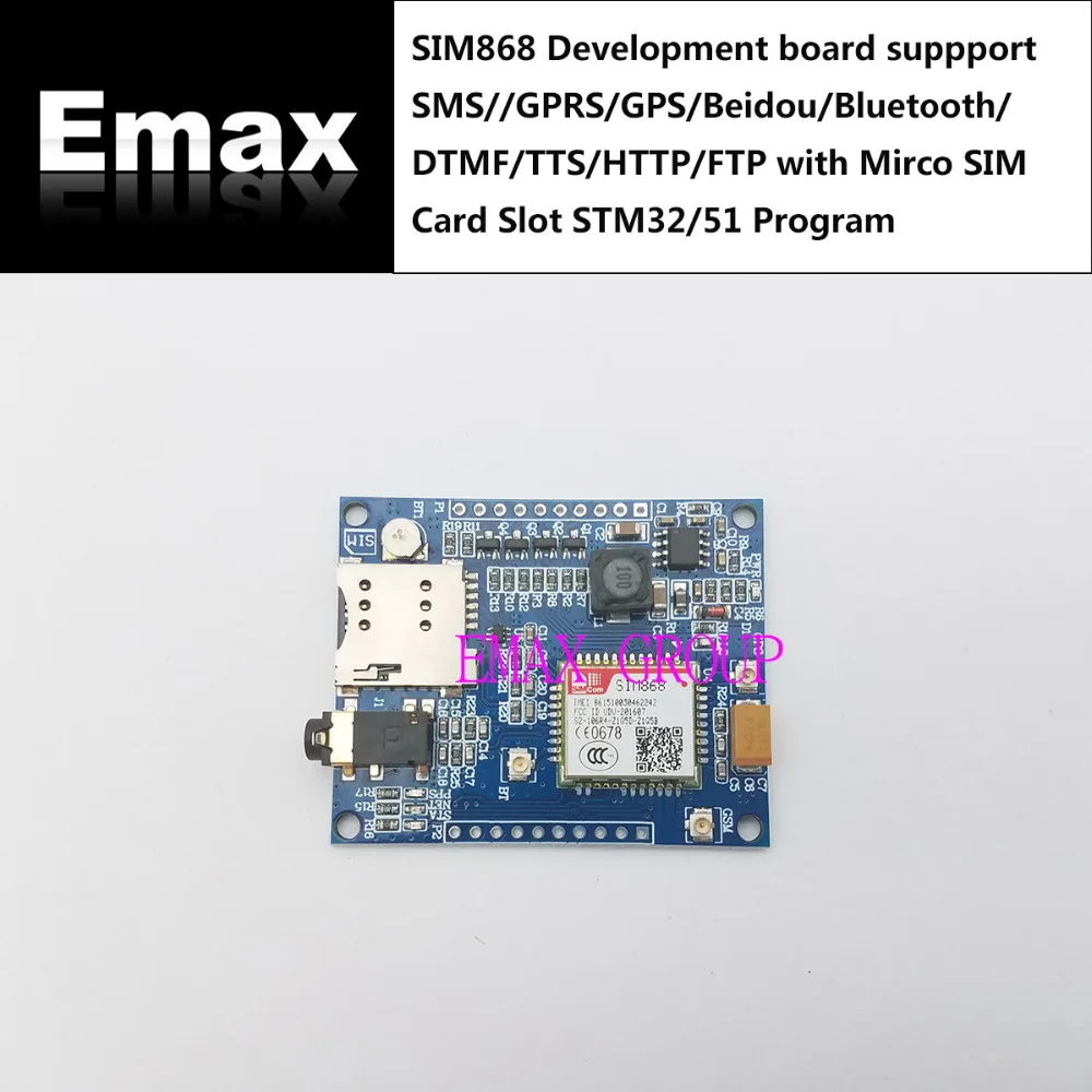 SIM868 Development board suppport SMS//GPRS/GPS/Beidou/Bluetooth/DTMF/TTS/HTTP/FTP with Mirco SIM Card Slot STM32/51 Program |