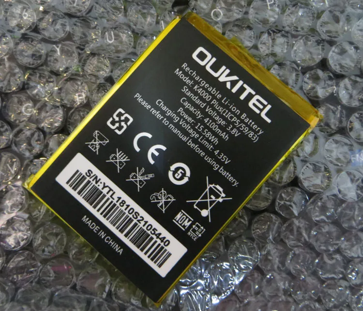 Новинка Oukitel K4000 плюс батарея оригинал высокое качество 4100 мАч Замена для
