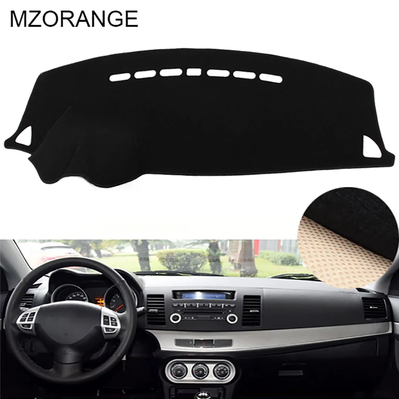 Черный/красный чехол для приборной панели Mitsubishi Lancer EX Fortis 2008 2009 2010 2011 2012 2017 коврик