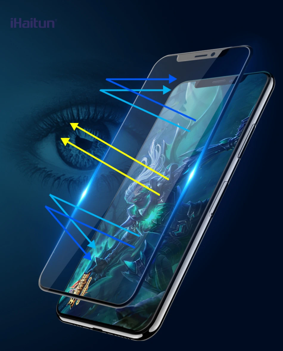 IHaitun 6D стекло для iPhone XS MAX XR X стекло с холодной резьбой изогнутое закаленное стекло для iPhone X 10 7 8 Plus Защитная пленка для экрана