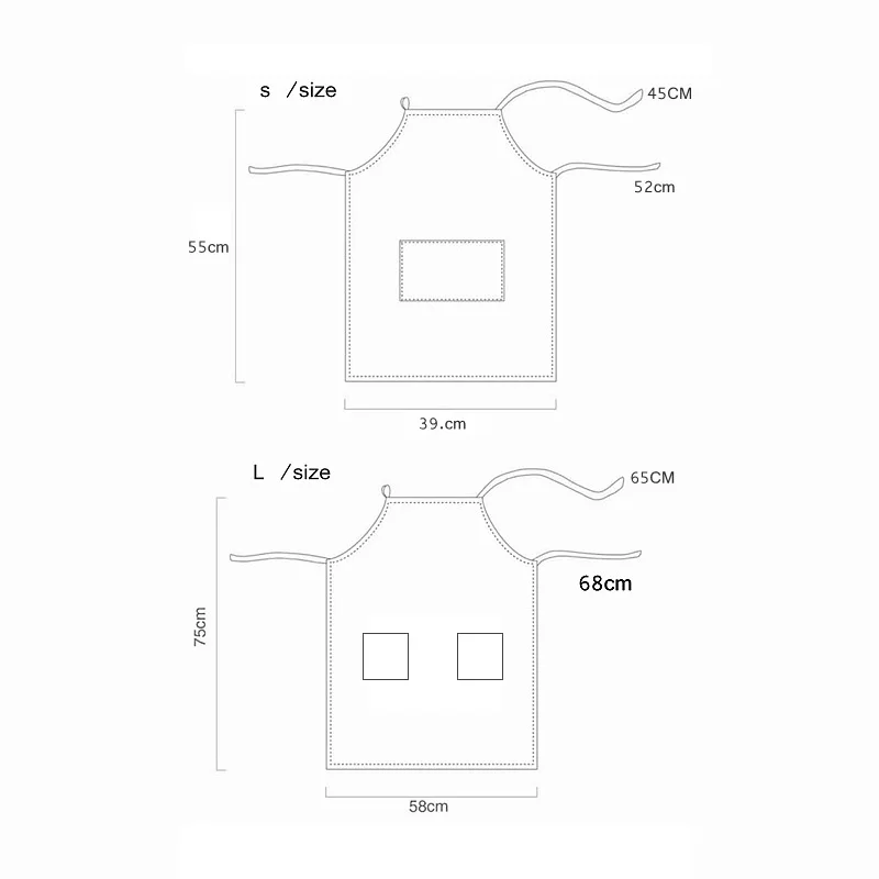 

Women Men Adjustable Kitchen Apron Cooking Baking Restaurant Waterproofing Oilproof Durable Child Apron Household Cleaning Apron