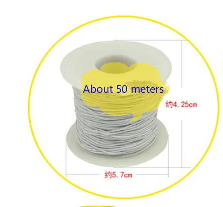 1Roll  wire 0.8mm  50 meters long Rosary beads elastic line Beaded core-spun elastic thread Jade line wholesale