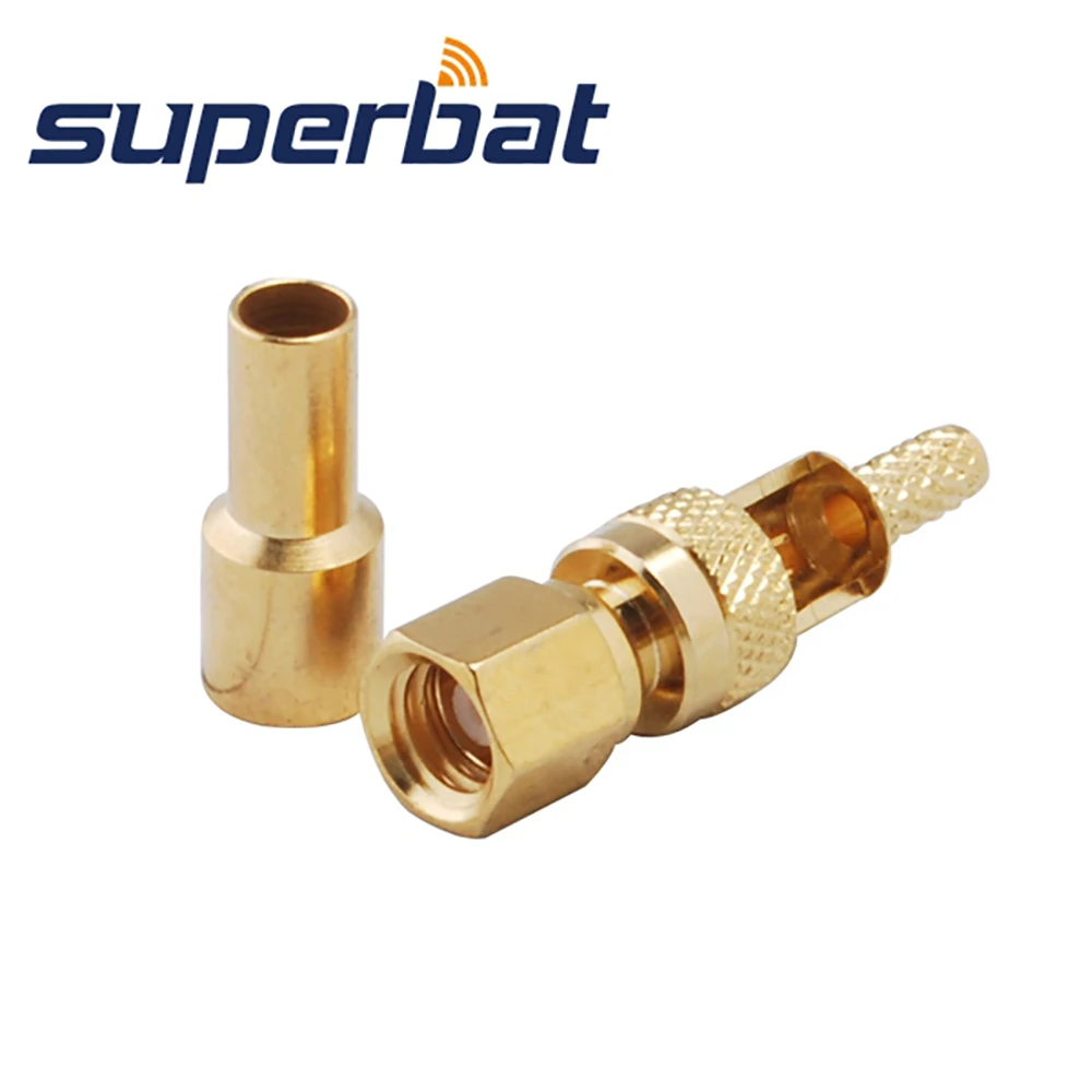 10 шт. обжимные штекеры SMC Superbat коаксиальный разъем для кабеля RG174 RG178 RG316 LMR100 |