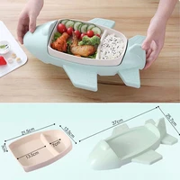 hot selling baby food storage tray bamboo fiber divided plate container infant feeding children tableware