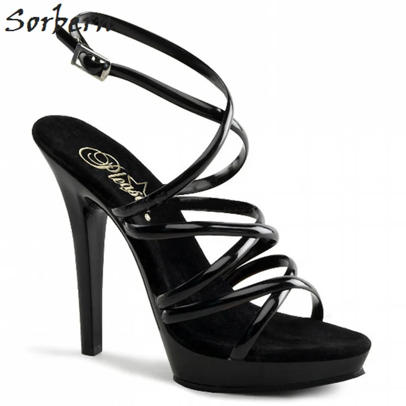 Sorbern/женские босоножки обувь на платформе и прозрачном каблуке женская для