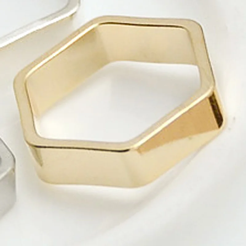 KC Gold 20 шт. ZHU RU 12*3*0,8 мм Шестигранная звезда бензол кольцо очаровательная подвеска для изготовления ювелирных изделий подходит ручной работы DIY ожерелье серьги - Окраска металла: KC Gold