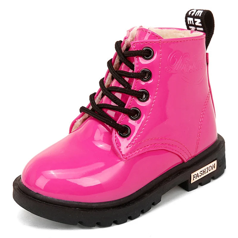 Детские Ботинки Martin из искусственной кожи водонепроницаемые мотоциклетные