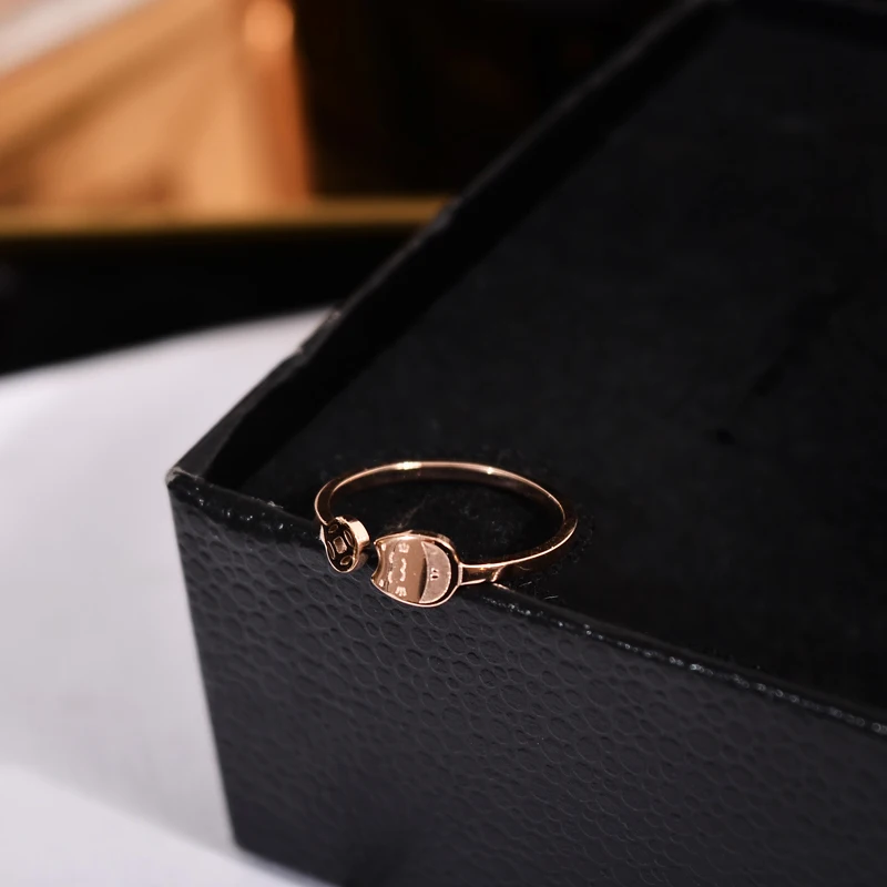 Новинка 2021 Винтажное кольцо YUN RUO с котом удачи розовое золото модные ювелирные