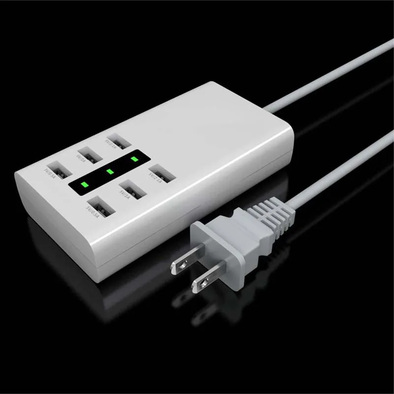 6 портов Мульти USB зарядное устройство концентратор дисплей док станция для