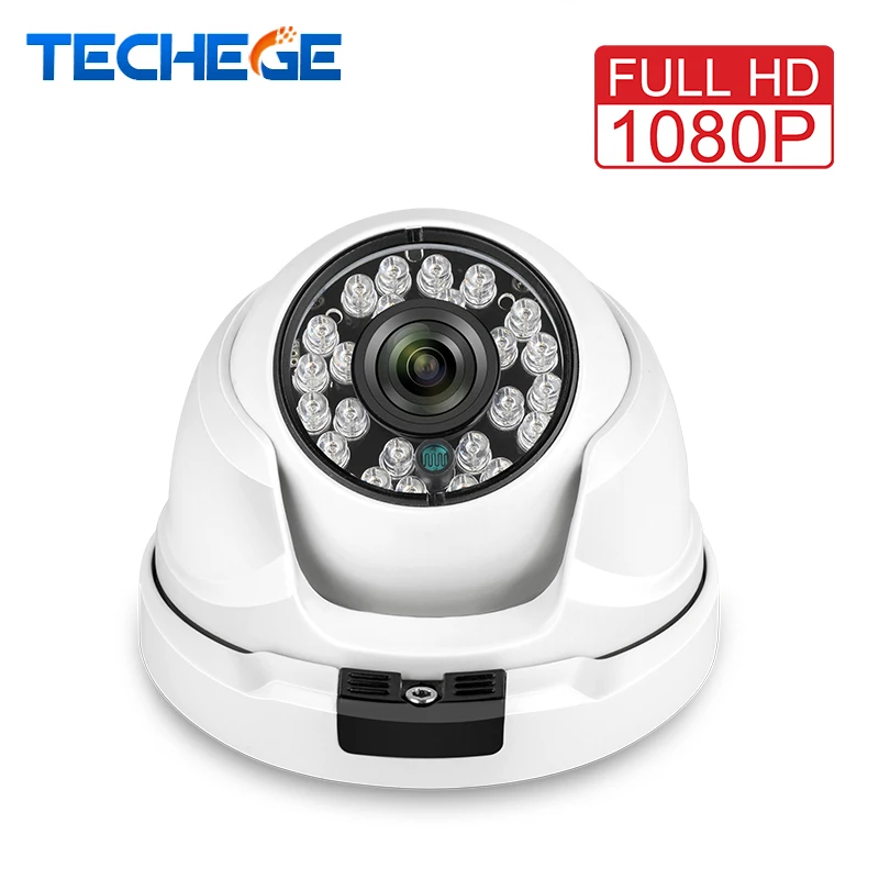 Techege широкоугольная 2 8 мм объектив 1080P IP камера 2MP 48V POE безопасности металлическая