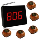 Беспроводная система вызова SINGCALL, для кафе, ресторана, с небольшим экраном, в упаковке 1 дисплей SC-R15 и 5 звонков APE560