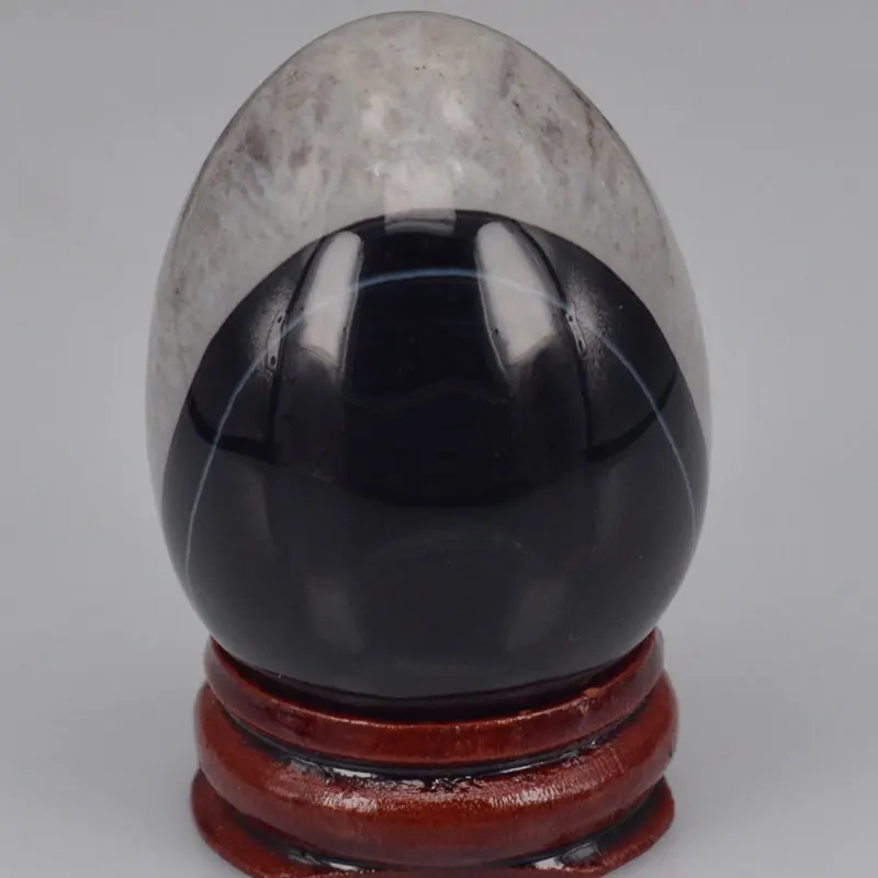 Evil Eye Agate Природный драгоценный камень кристалл рейки лечебная Сфера Йони массаж яйцо коллекция домашнего декора - Цвет: Evil Eye Agate