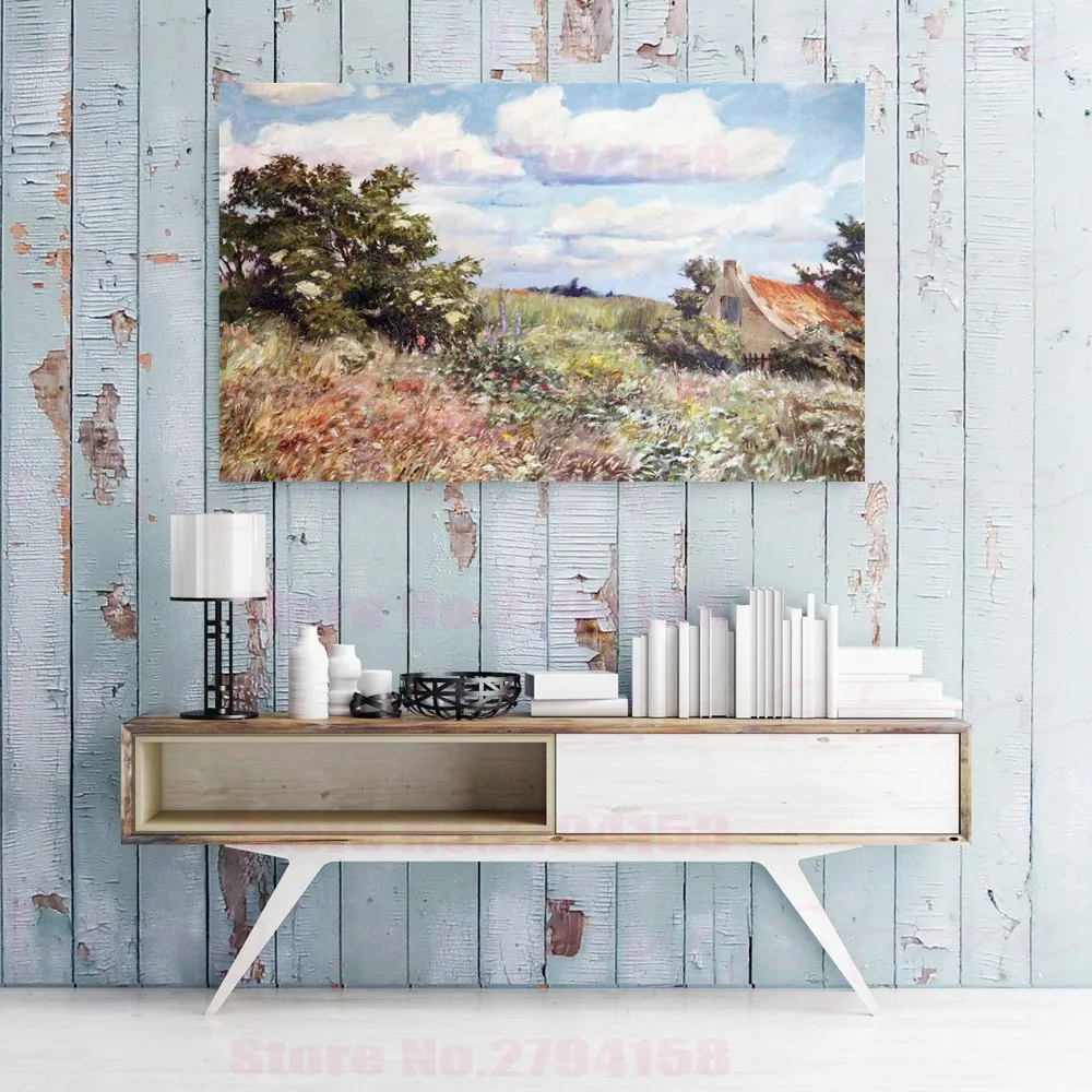 Картина на холсте с изображением пейзажа Клода Моне для гостиной спальни