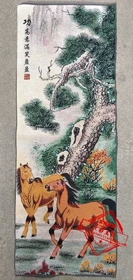 Сделайте старые картины с вышивкой парчой в имитации Древности (steed. Четыре